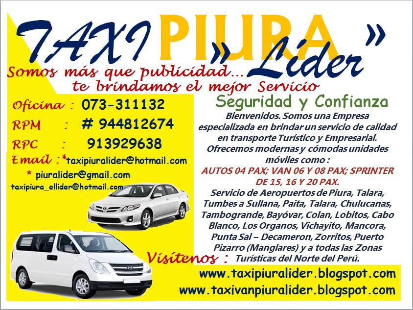 Taxi Piura a Máncora