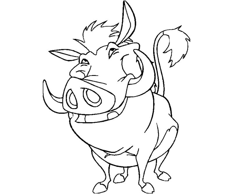 Pumbaa 14 Coloring | Crafty Teenager
