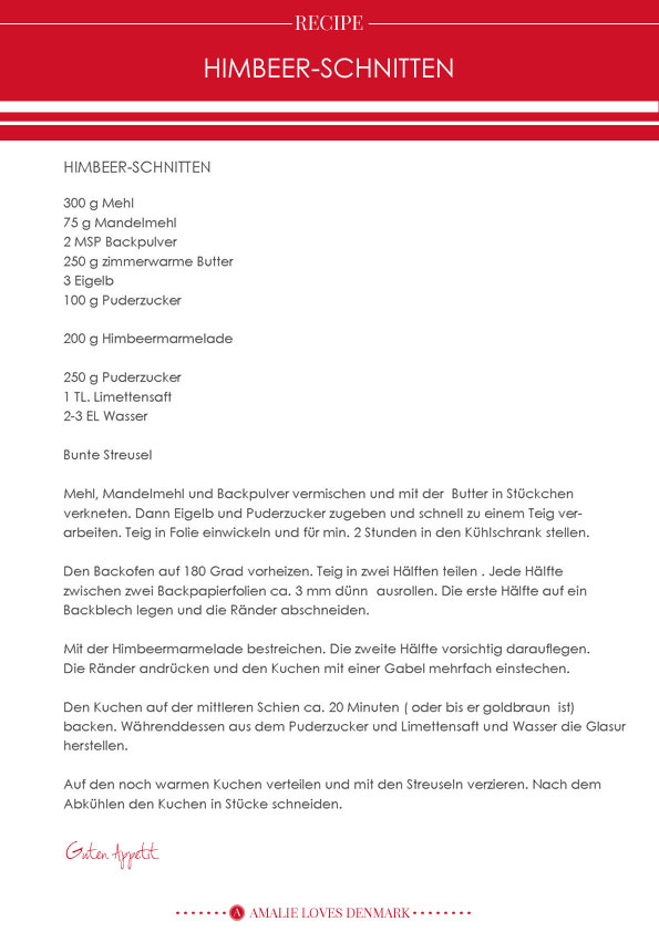 Amalie loves Denmark rezept für dänische Himbeerschnitten Amalie loves Denmark rezept für dänische Himbeerschnitten