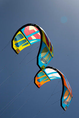 Two kites in the sky