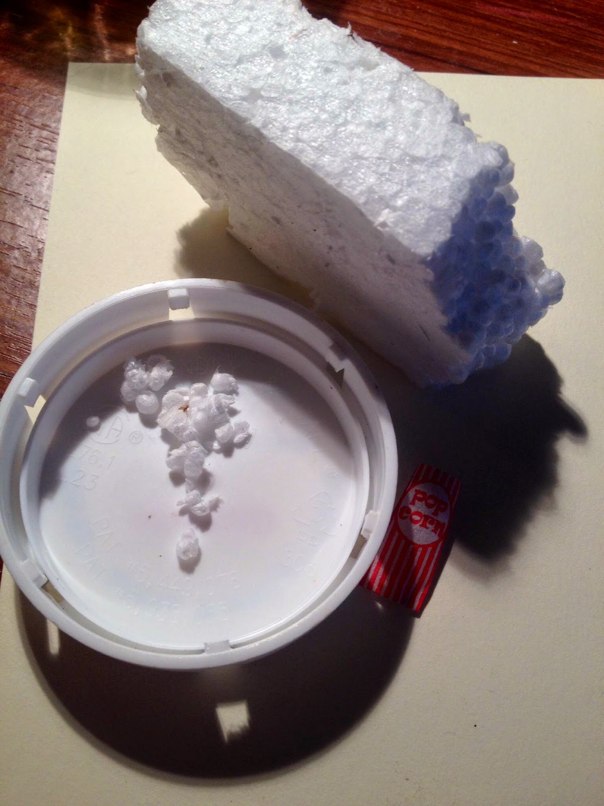 Maria's Minis Making Miniature Popcorn From Styrofoam and Free Popcorn