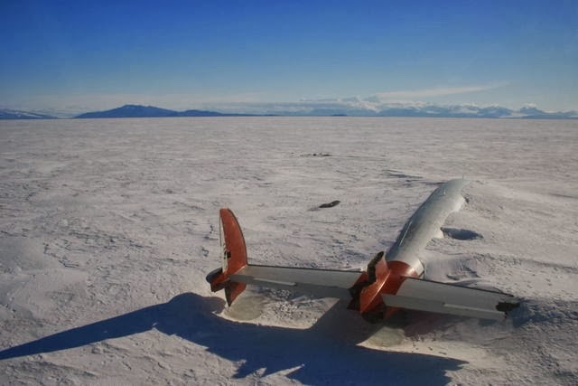 Avión accidentado en la Antártida