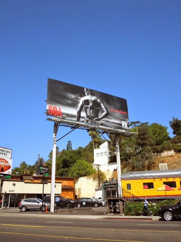 Sons of Anarchy final season 7 billboard Sunset Boulevard Sons of Anarchy final season 7 billboard