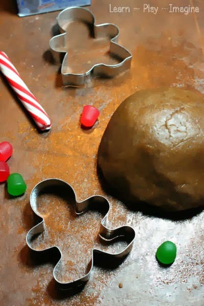 Four ingredient recipe for gingerbread dough, a fun and festive recipe for play!
