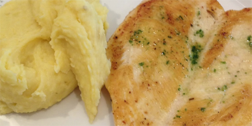 Pollo a la plancha con Pure y verduras Pollo a la plancha con Pure y verduras
