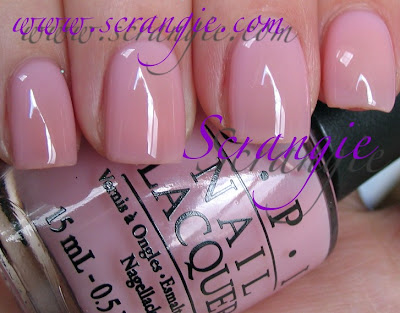 A soft, squishy-looking milky pink jelly. This pink is mostly neutral in