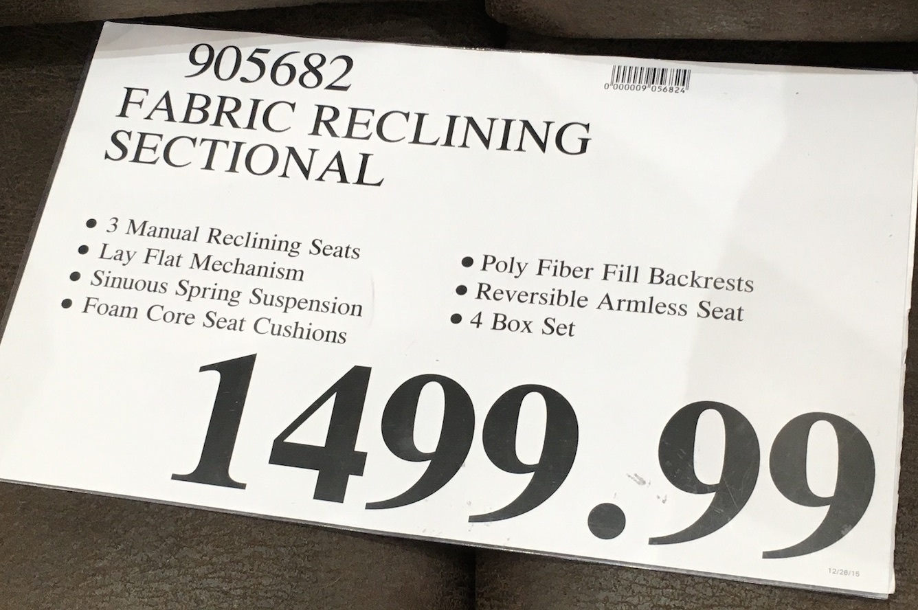 Motion Sectional with Three Recliners Costco Weekender