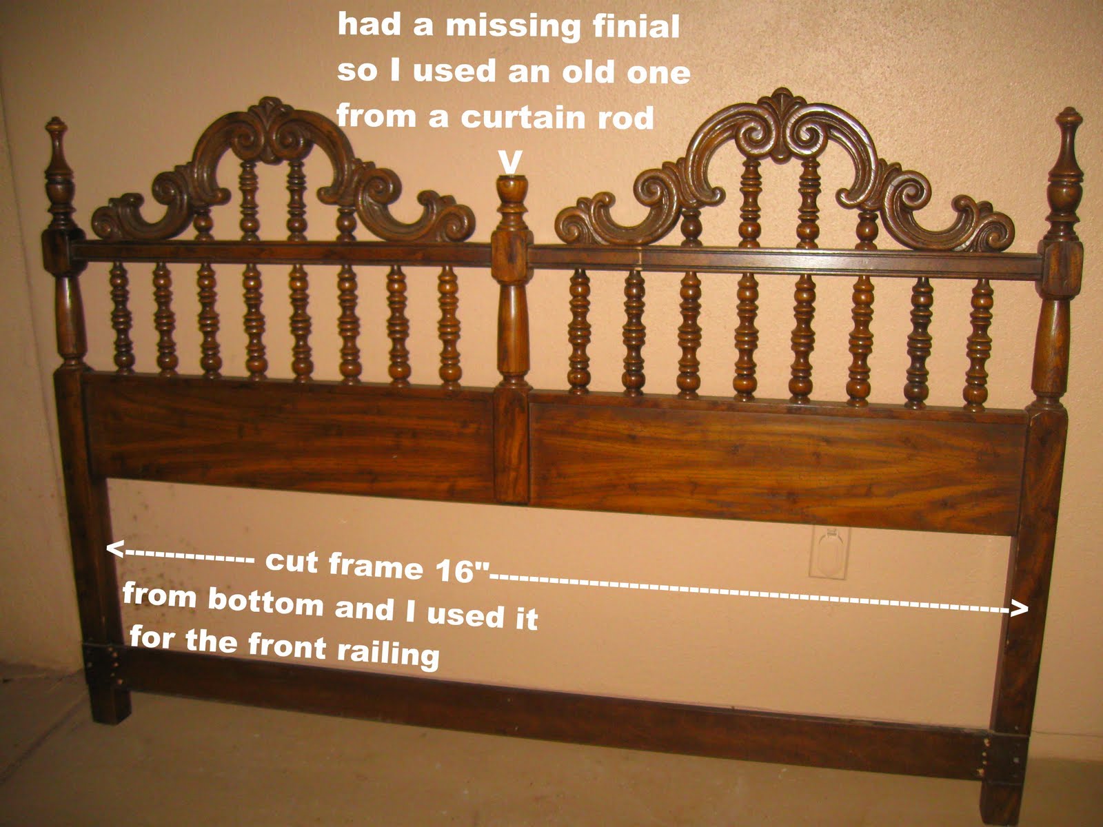 Penny for Penny Making an Ugly Headboard a Bench