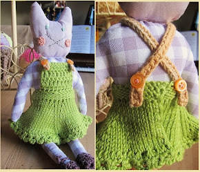 Fabric crochet dolly
