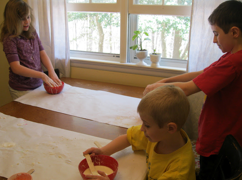 Anticipation The 5 Days of Spring Break {day 1. Cornstarch Quicksand}