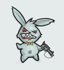 Rabbit cartoon devil