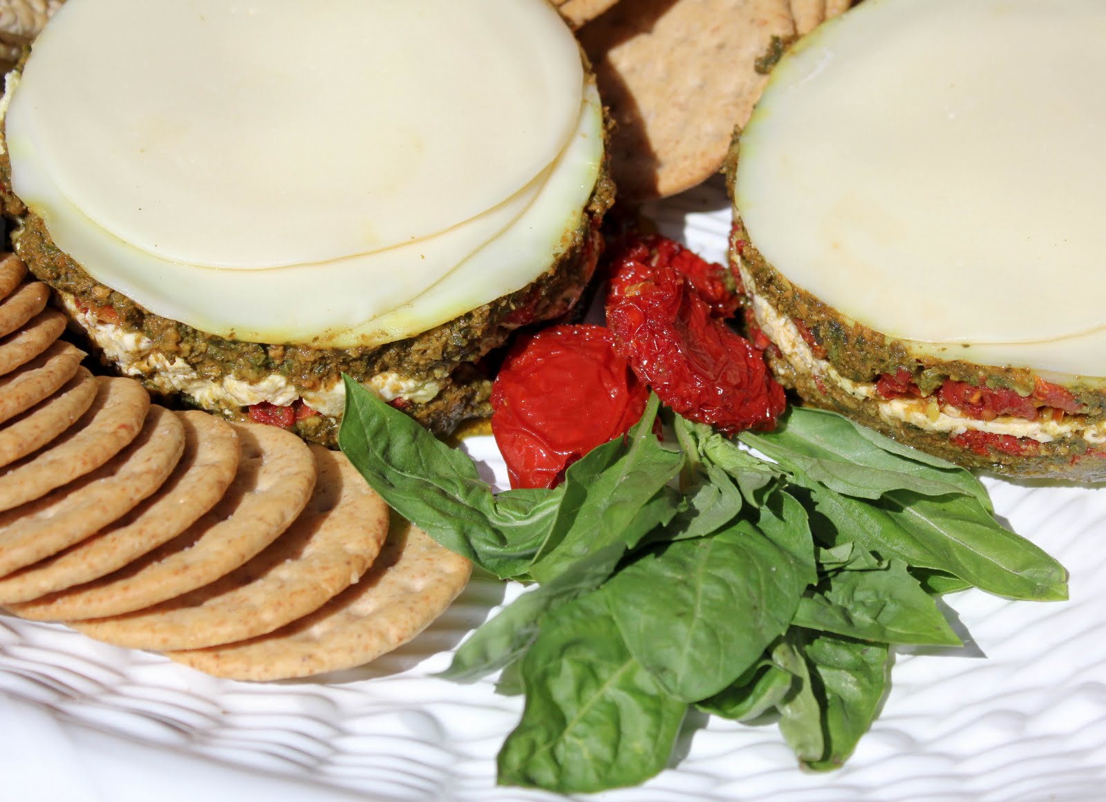 Sundried Tomato, Pesto and Cream Cheese Terrines That Skinny Chick