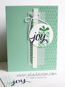 Stampin' Up! Your Presents Christmas Card  + video for "kissing" technique #stampinup www.juliedavison.com