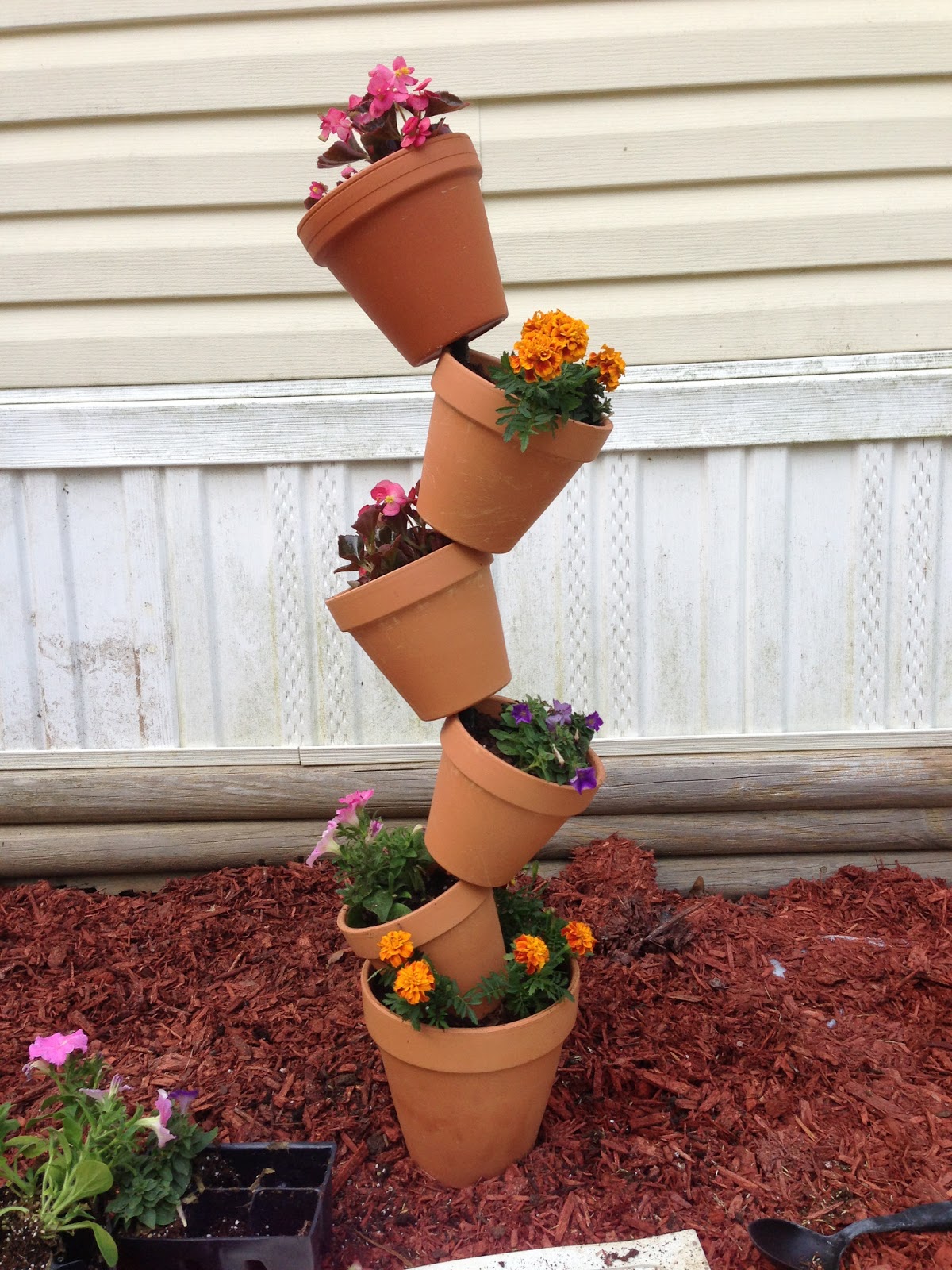 Tilted Flower Pots.