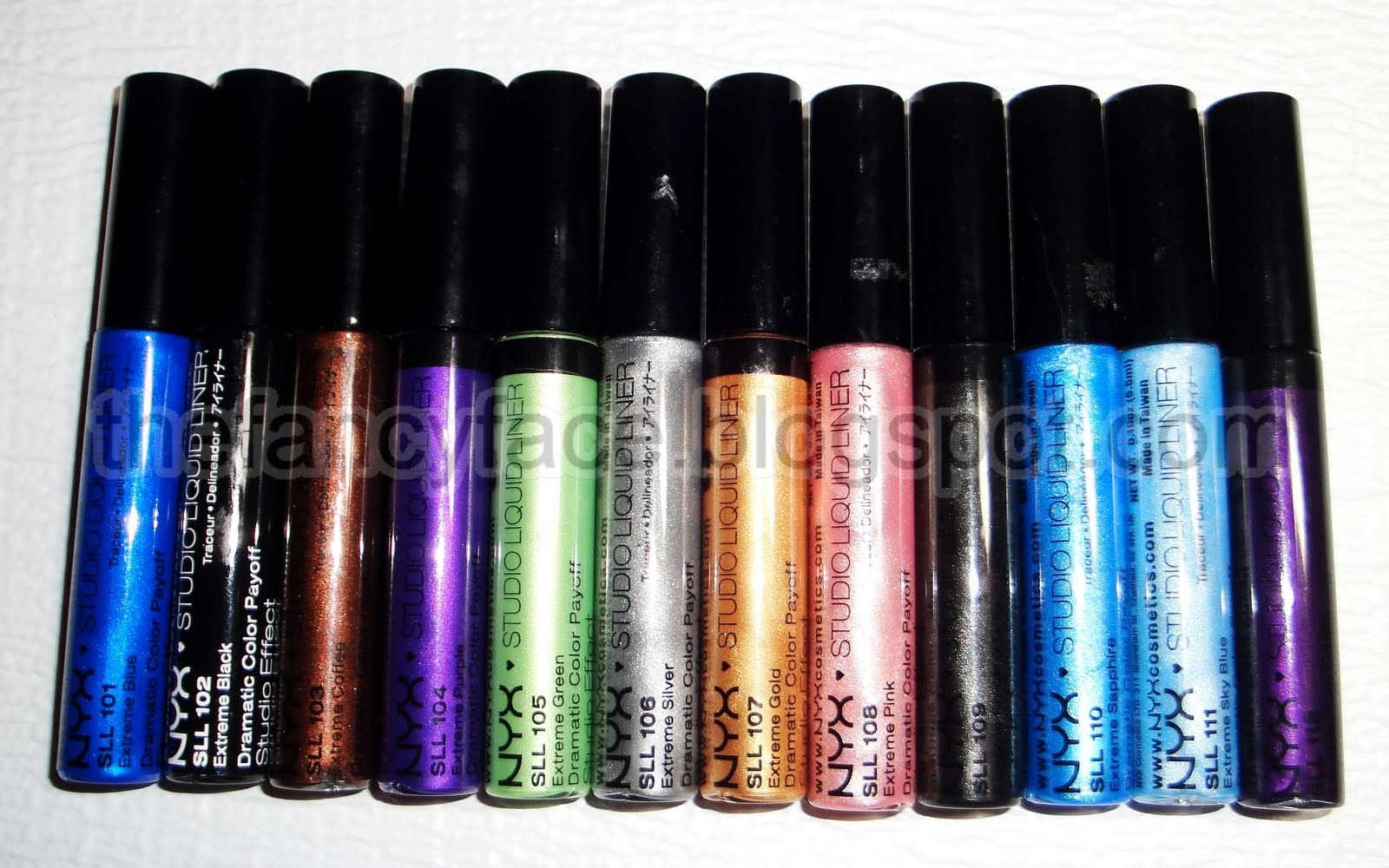 The Fancy Face NYX Studio Liquid Liners THOUGHTS and SWATCHES...