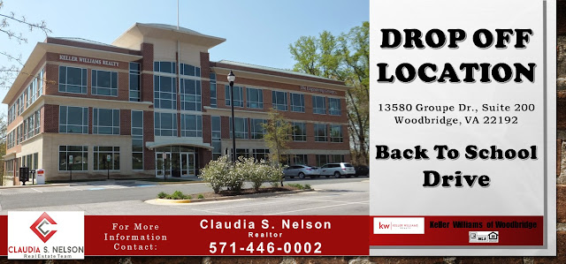 2015 Woodbridge VA Back to School Drive in Prince William County by Realtor, Claudia S. Nelson 571-446-0002 School starts August 31, 2015 www.ClaudiaSNelson.com