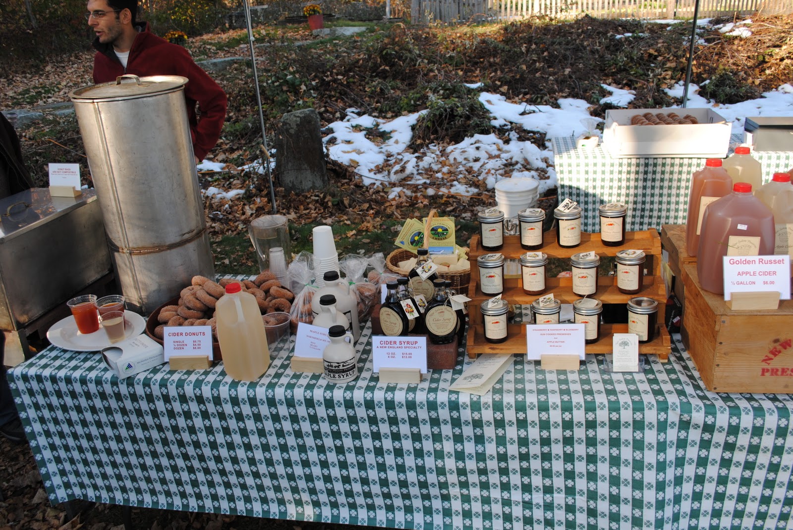 Dorm Room Dinner Cider Day at New Salem Preserves and Curried
