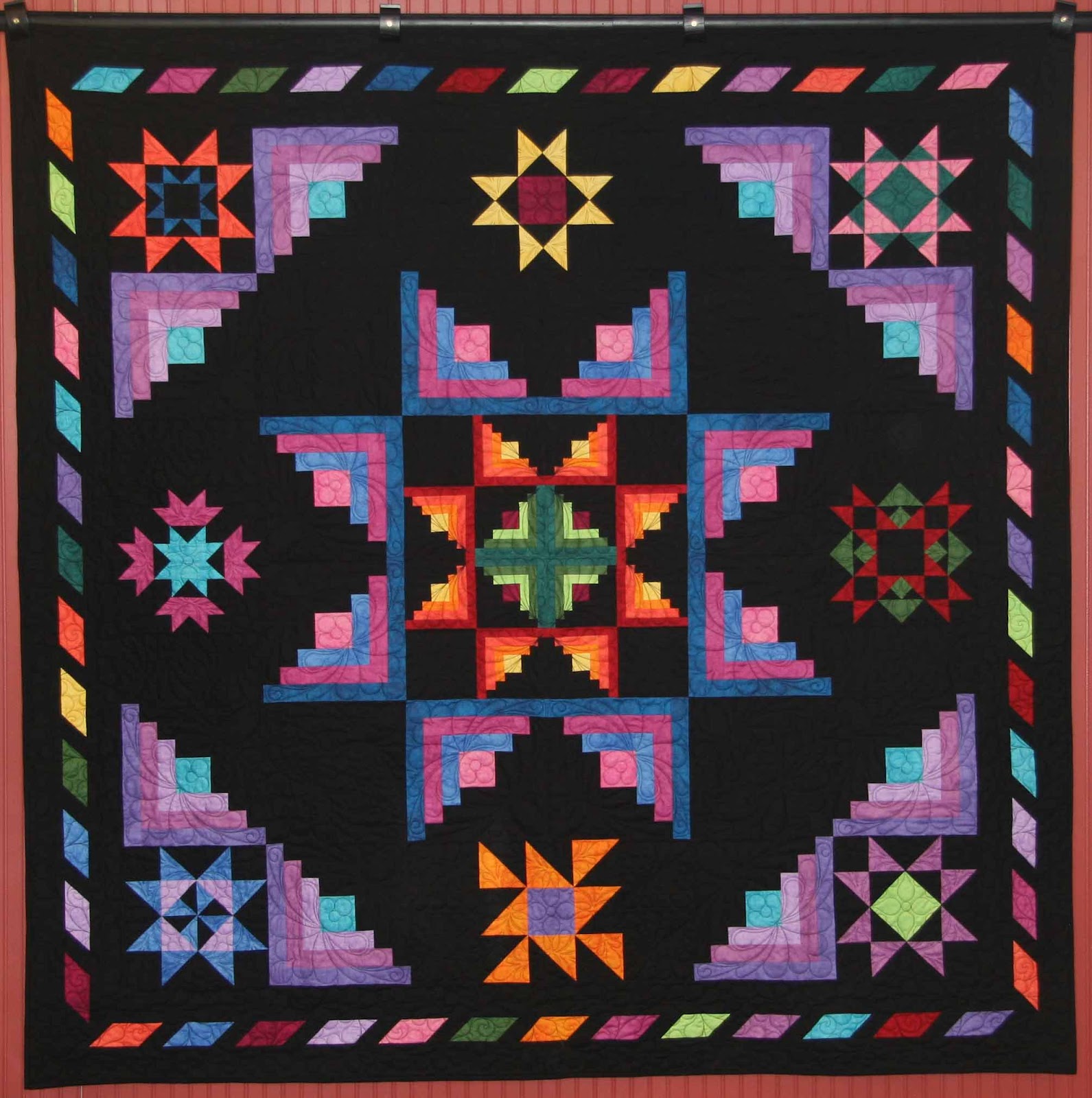 Prairie Flower Quilt Co. "Amish Stars" Shop Hop Quilt