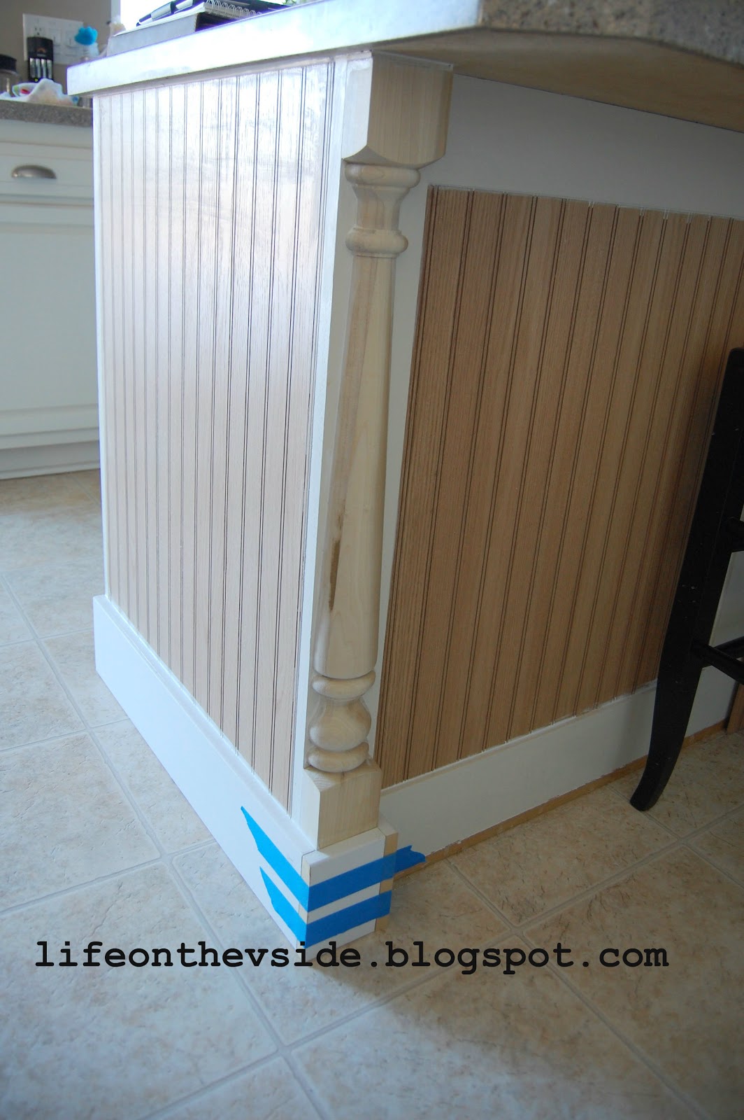 How to add molding to kitchen cabinets Trim On Kitchen Island