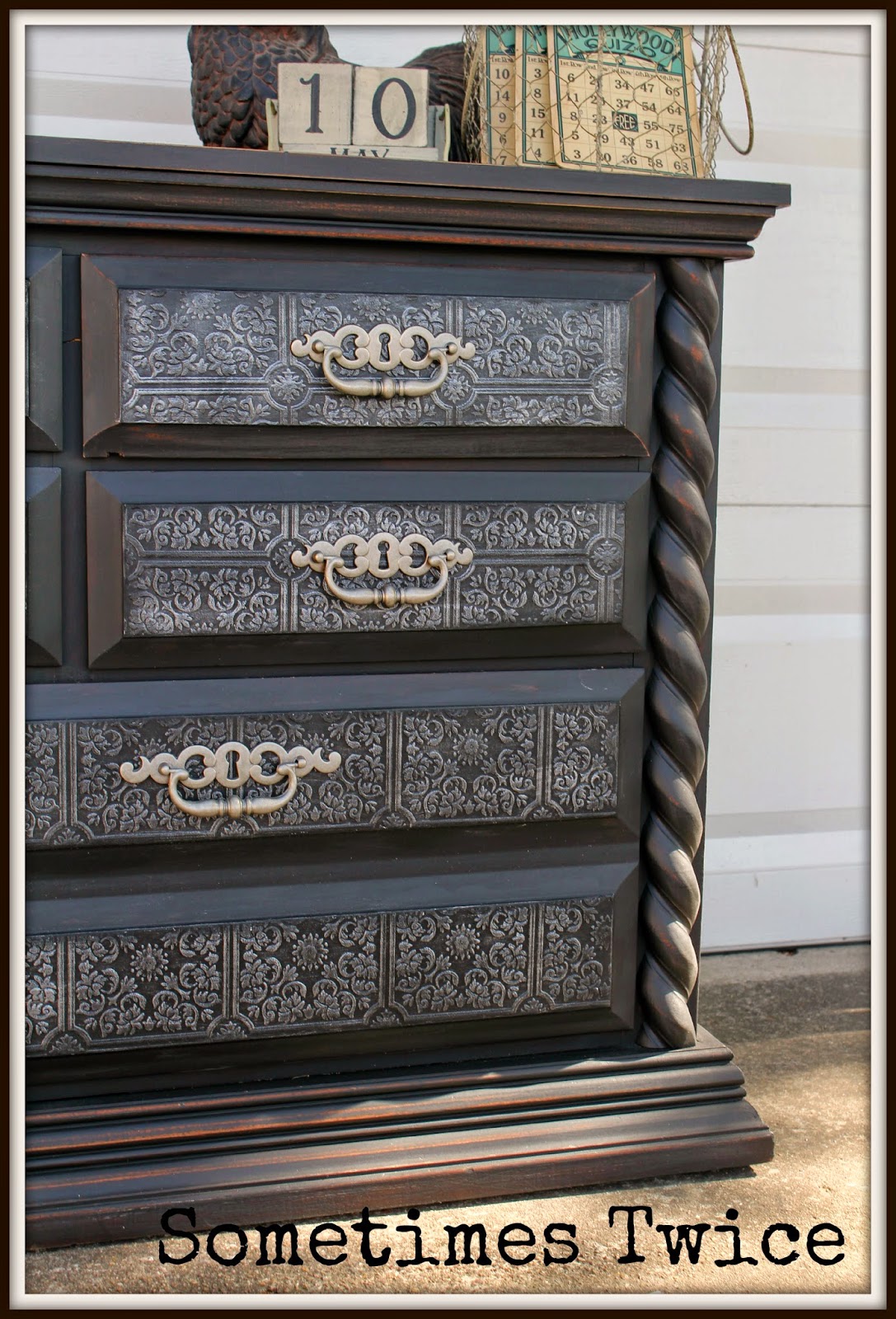 Sometimes Twice... Black and Silver Dresser