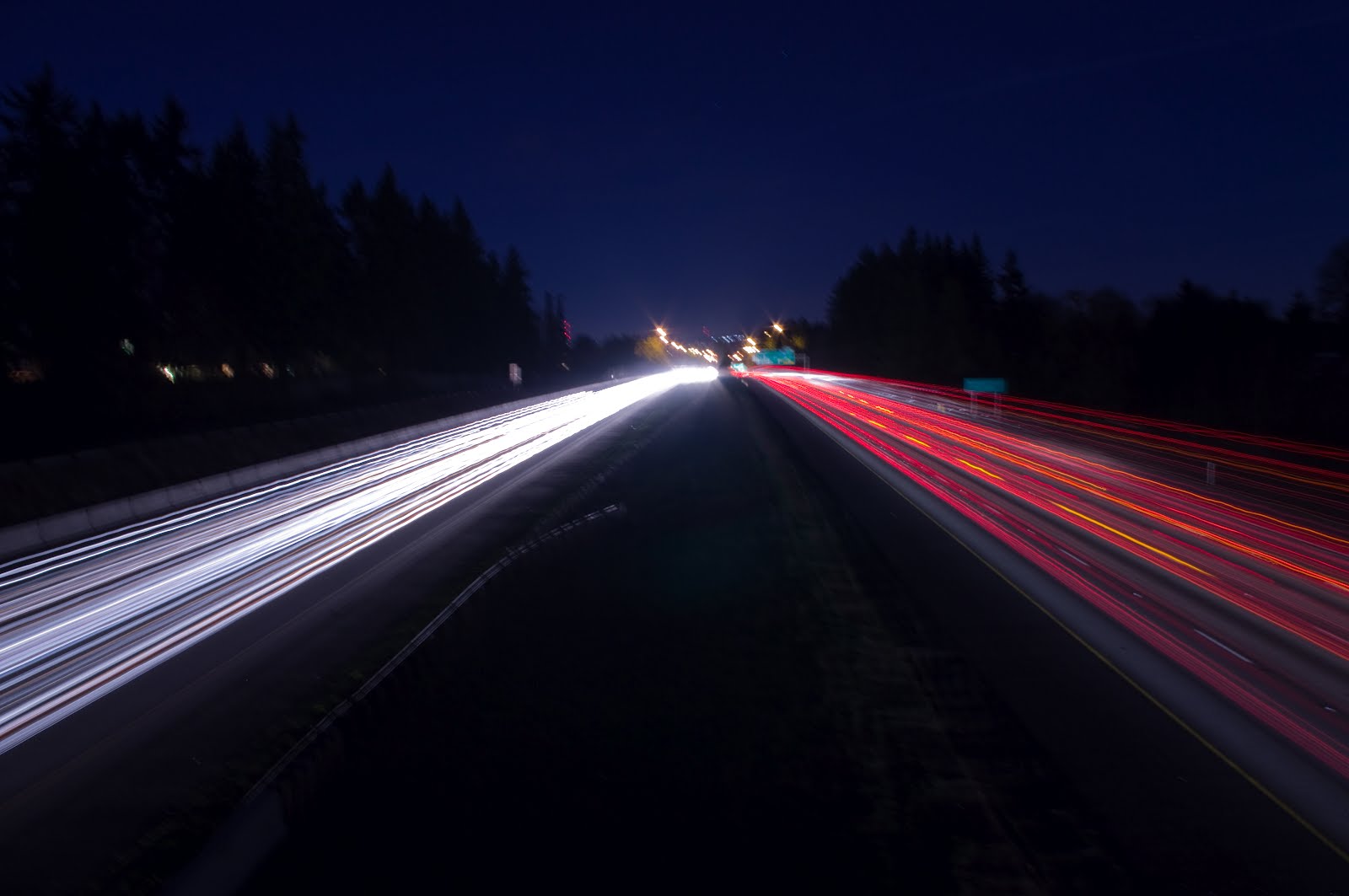 Iridescent Luminescence Car Light Trails.