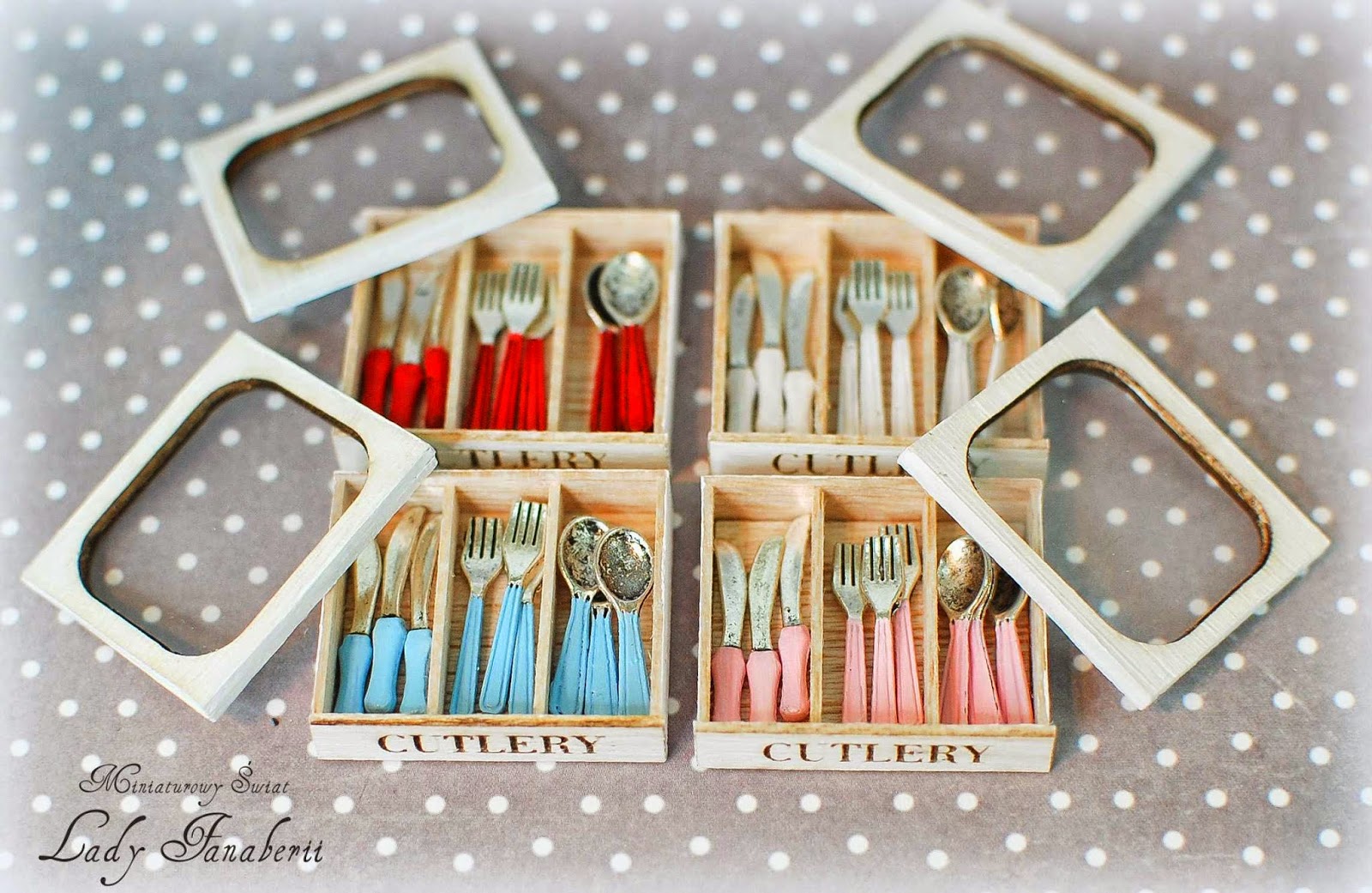 MiniFanaberia Kolorowe sztućce / Mini cutlery box set