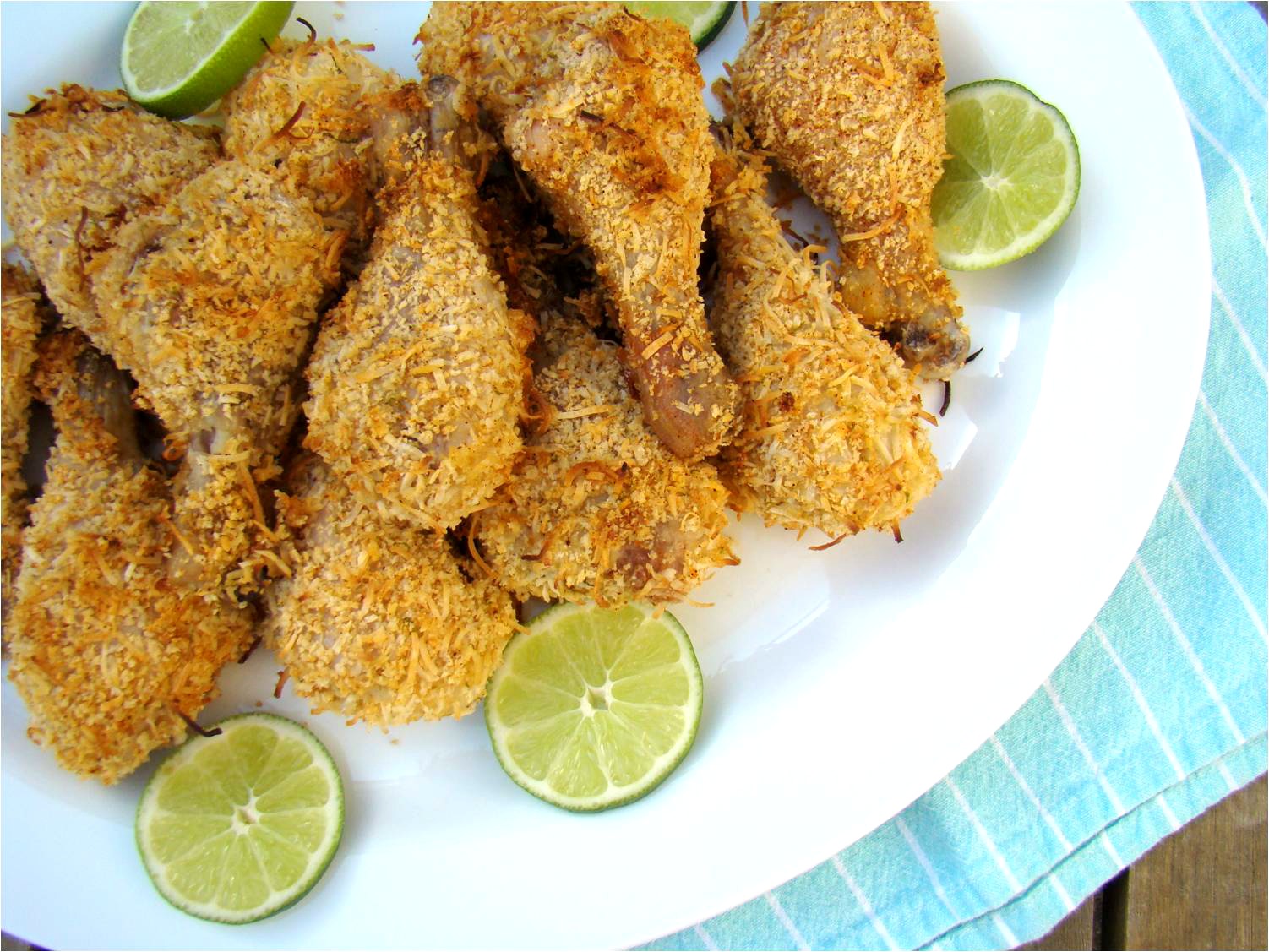 Crunchy coconut & lime chicken drumsticks
