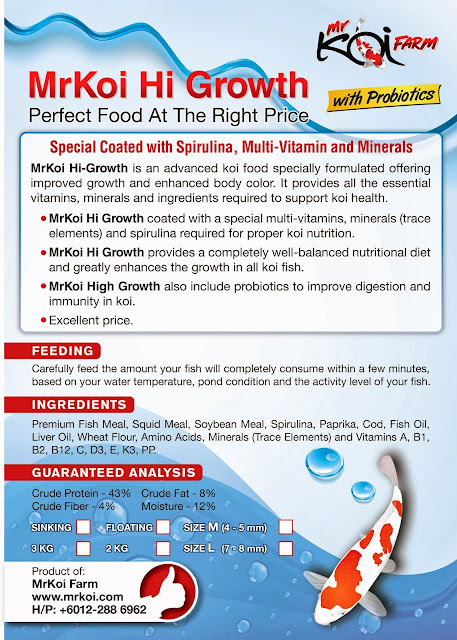 SEARCH AND BUY THIS PRODUCT Malaysia Japanese Koi Farm (MrKoi Farm): Koi Food