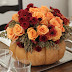 DIY Thanksgiving Centerpiece | Roses, Mums & Broom Cob in a Pumpkin "Vase"