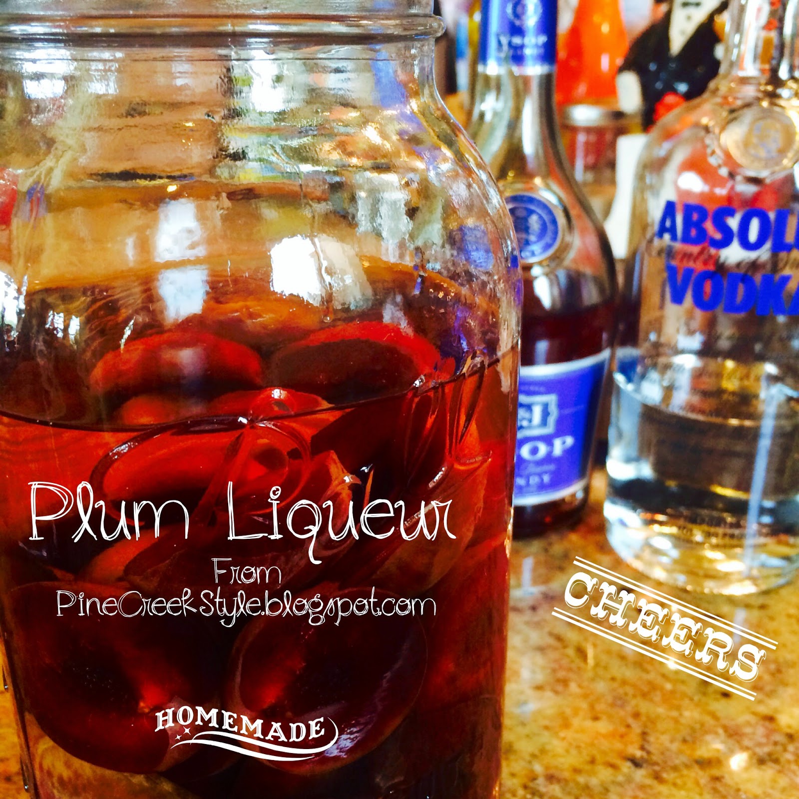 Pine Creek Style Plum Liqueur, Homemade...
