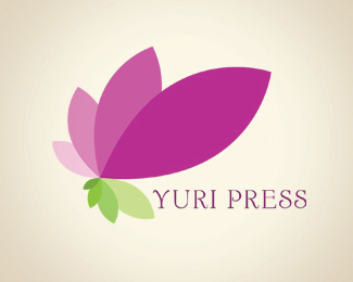 Yuri Press logo flower logo design inspiration