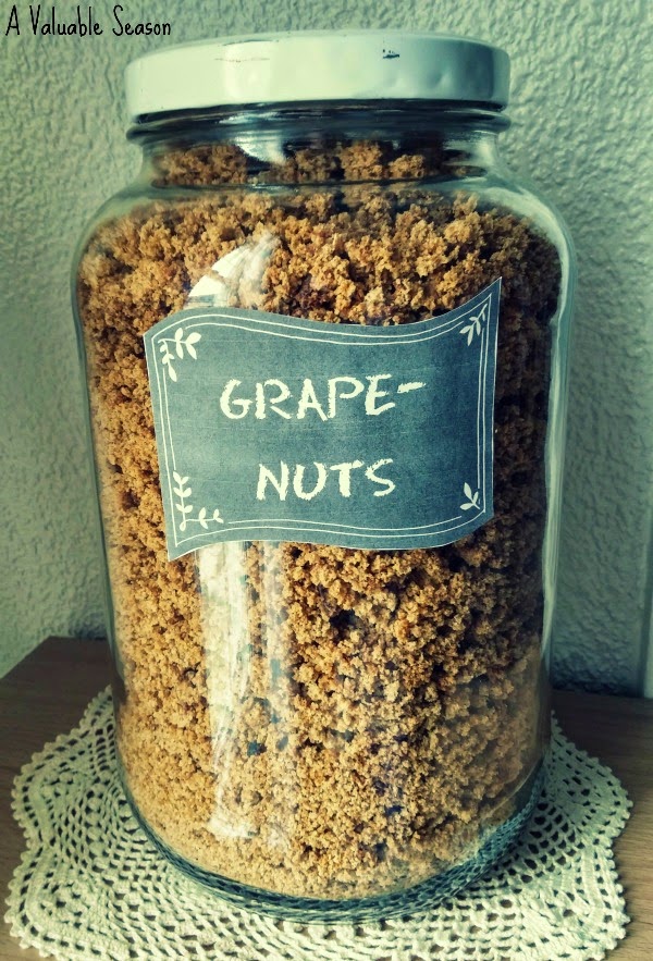cond='datablog.pageType == "item"'> Homemade GrapeNuts A Valuable Season Homemade GrapeNuts