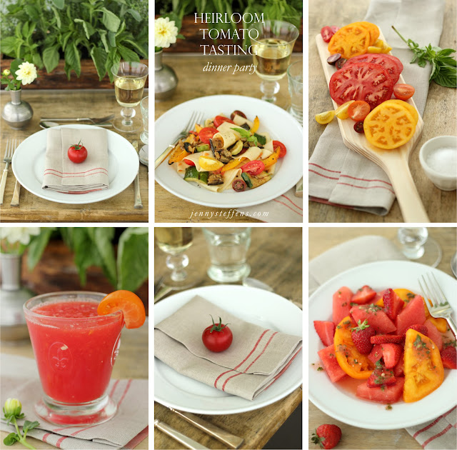 Jenny Steffens Hobick Frozen Watermelon Margarita with an Heirloom Tomato Garnish Summer Cocktail