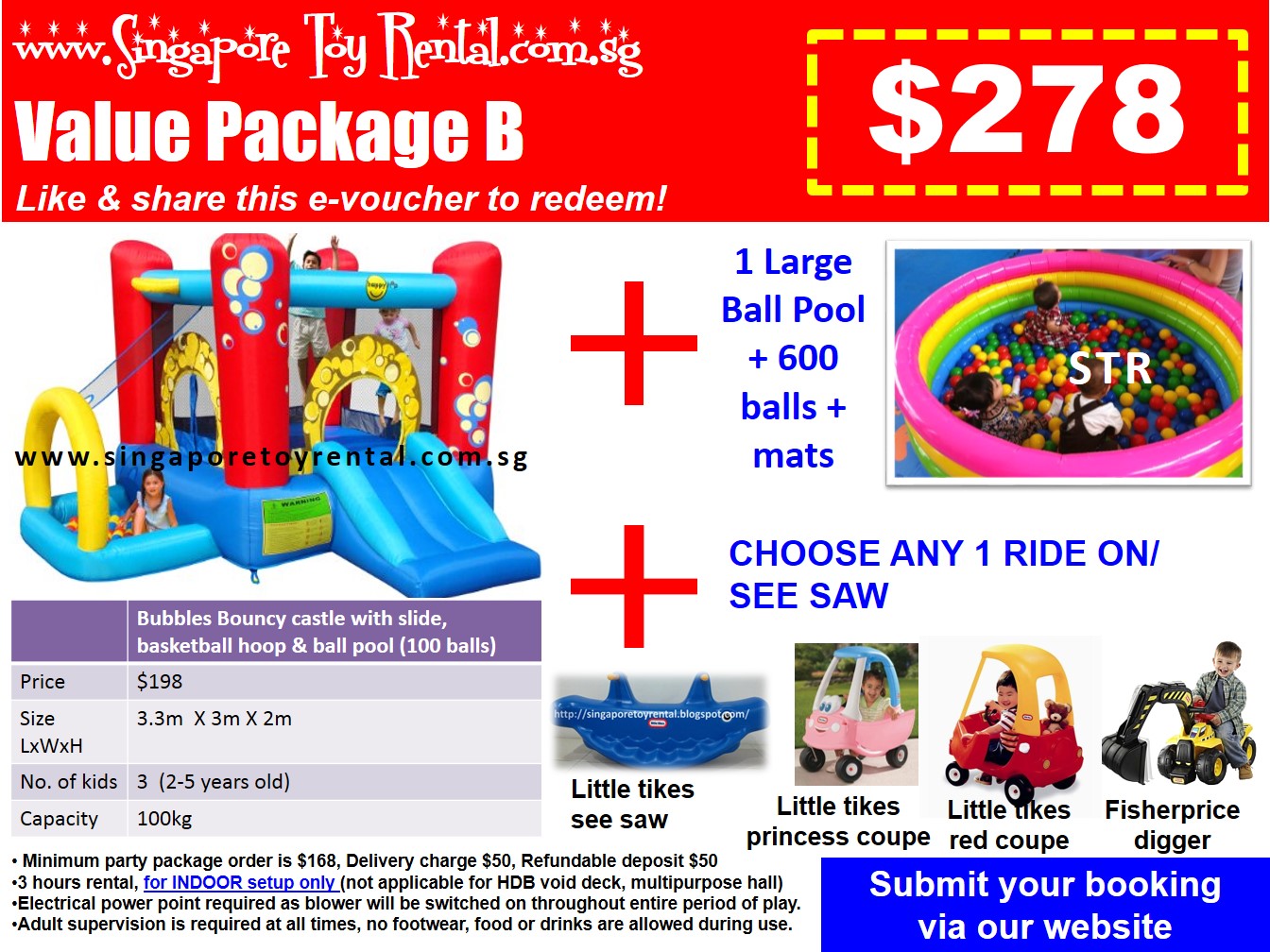 toys rental for birthday party near me