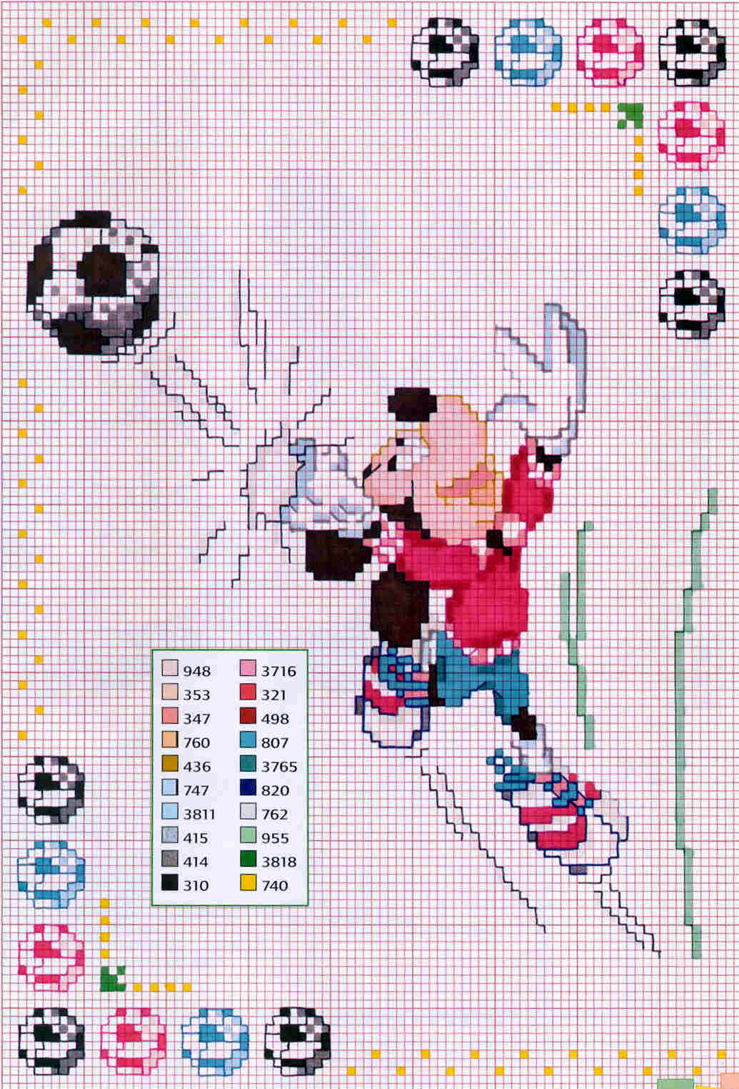 daily disneyana disney s soccer mickey mouse cross stitch free disney cross stitch charts