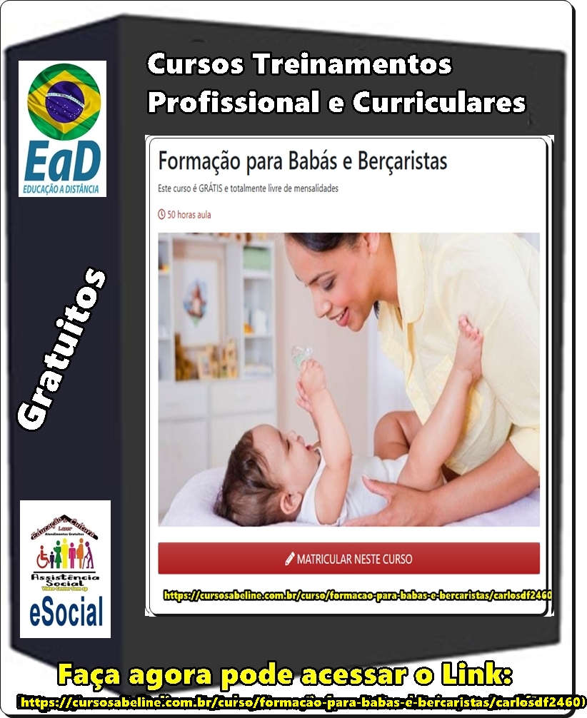 Curso Babá e Berçarista, Gratuito