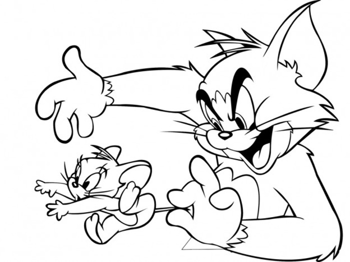 tom and jerry and spike coloring pages
