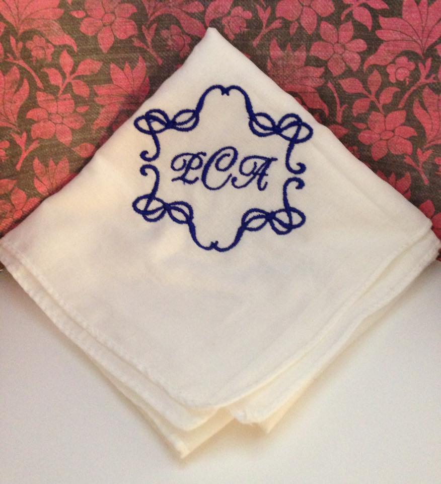 Taste Of Craftiness Embroidered Monogrammed Handkerchief