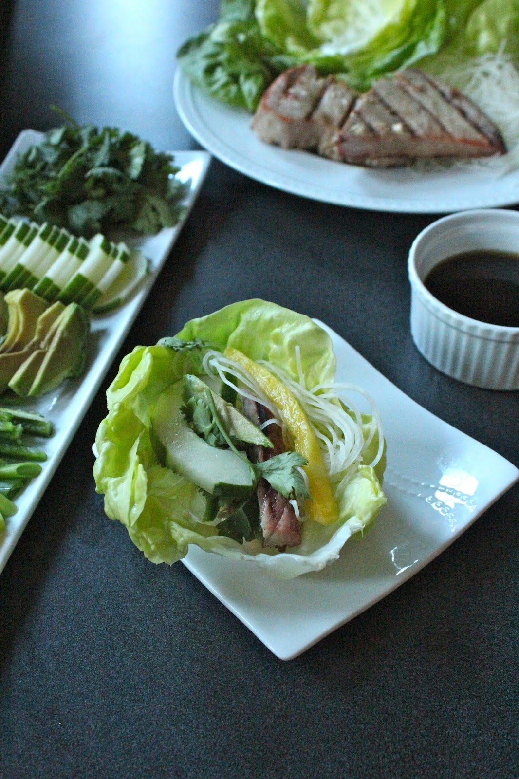 Carey On Lovely Asian Tuna Lettuce Wraps