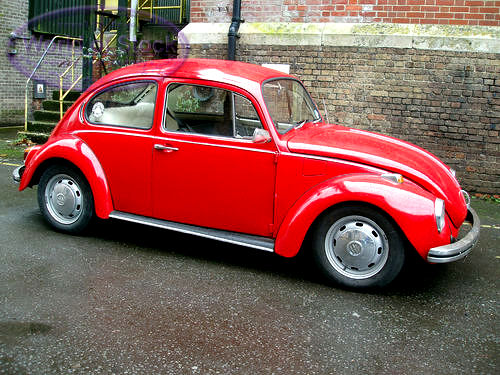 red vw bug