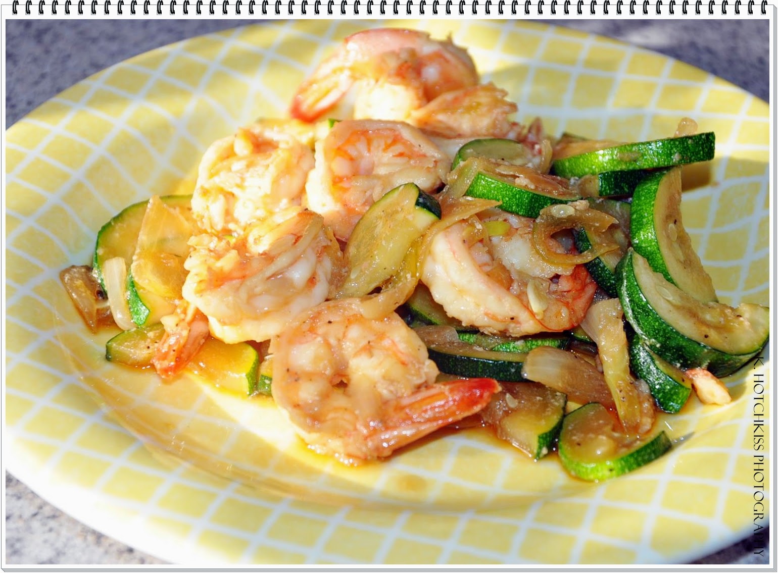 my tabletop Shrimp with Zucchini