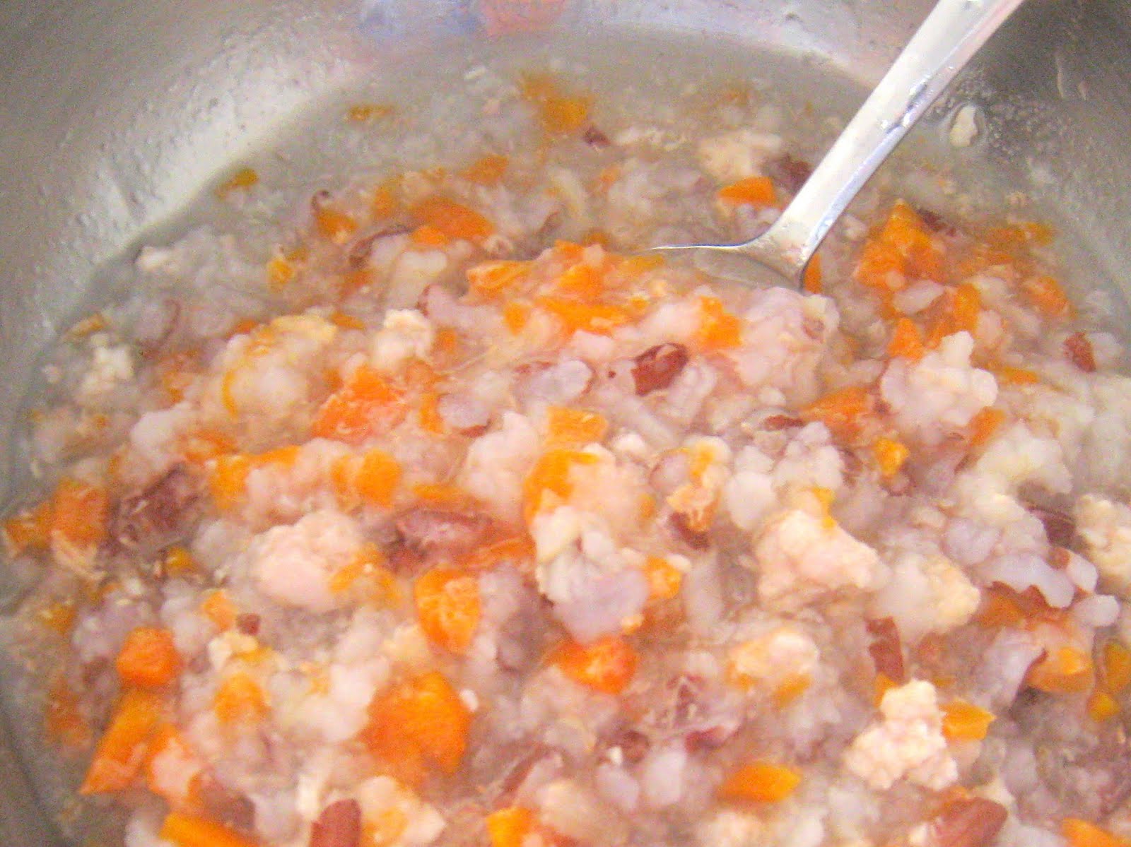 Teh Tarik Junction Minced meat and carrot porridge