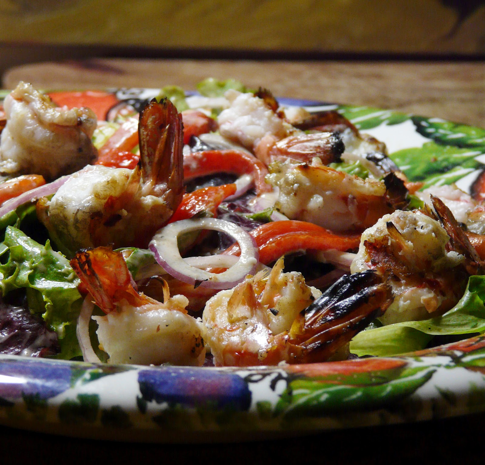 Thibeault's Table Grilled Prawn and Roasted Red Pepper Salad
