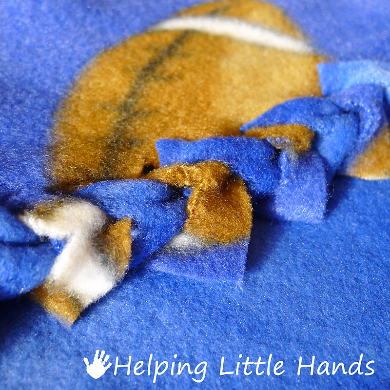 Pieces by Polly Double Layered NoSew "Braided" Fleece Blanket Tutorial