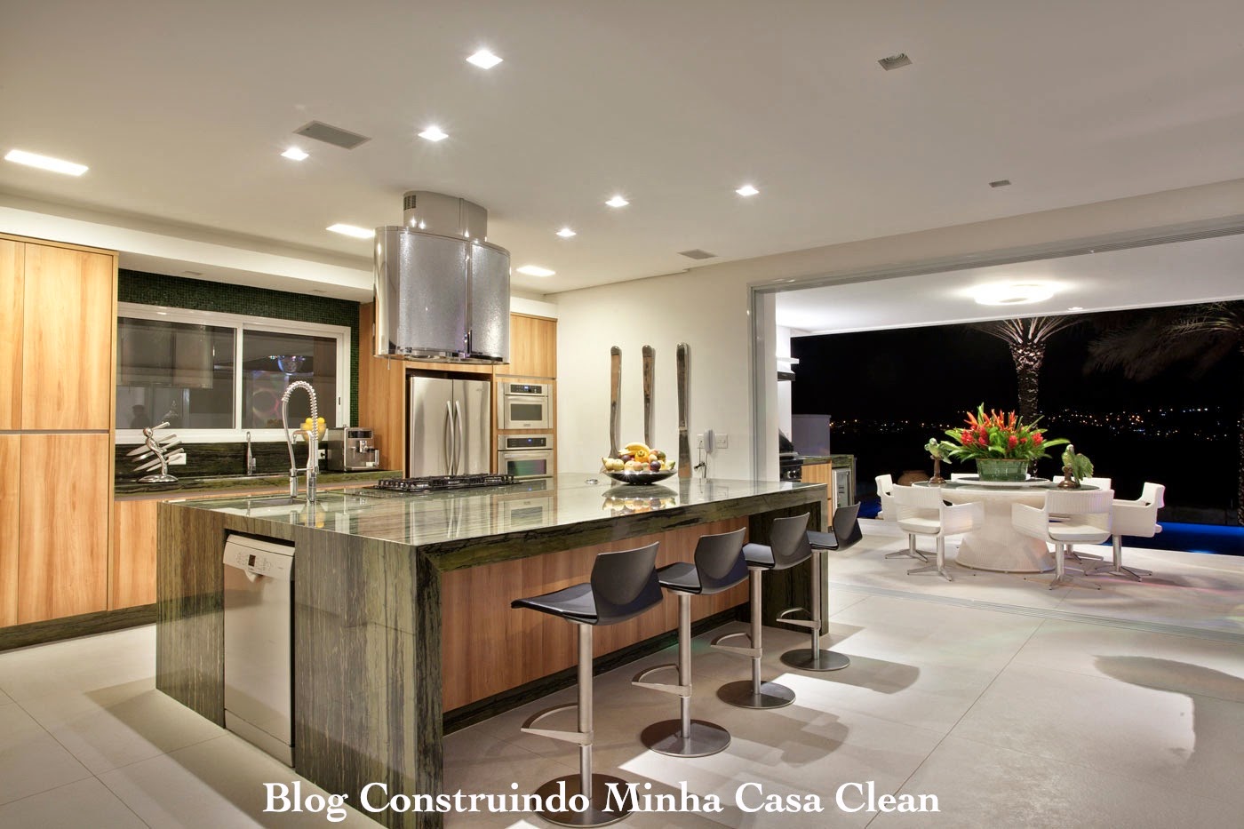 #183376 Construindo Minha Casa Clean: Casa Branca Moderna e Maravilhosa 1400x933 px Projetos De Casas Com Cozinha Gourmet #177 imagens