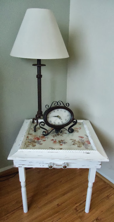 Cottage Style Side/End Table with Vintage Hardware  - SOLD