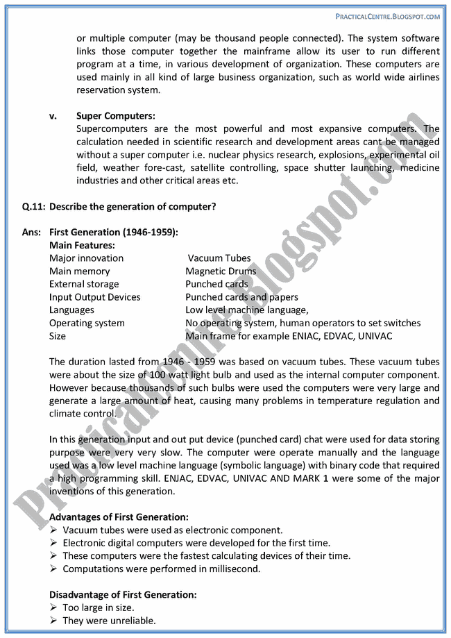 introduction-to-computer-descriptive-questions-answers-computer-ix