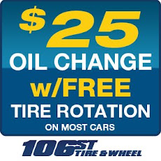 oil change & tire rotation for most cars
