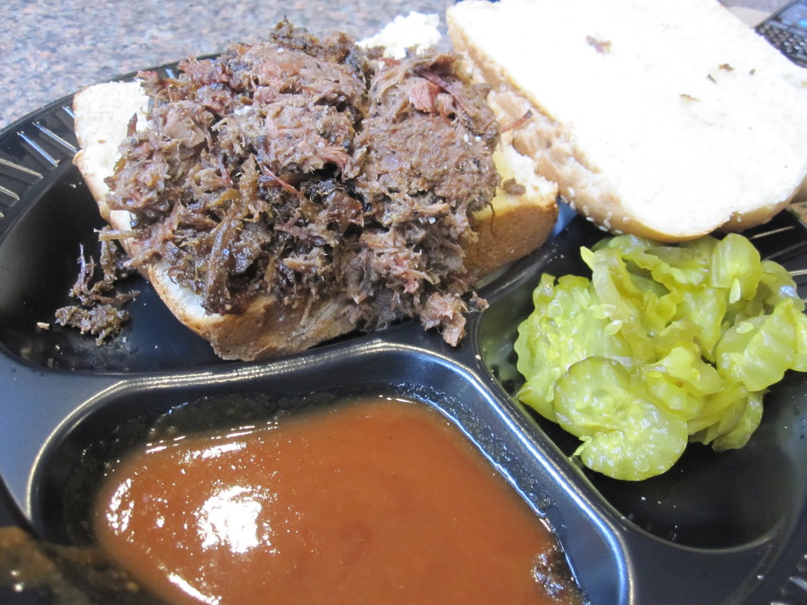 Man Up Tales of Texas BBQ™ Choppedbeef sandwich at Railhead