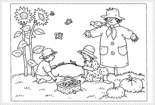 Ausmalbilder zum Ausdrucken: Ausmalbilder Herbst